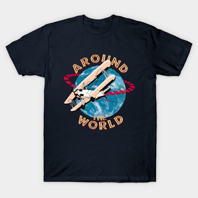 Flying Around the world T-Shirt by TMBTM